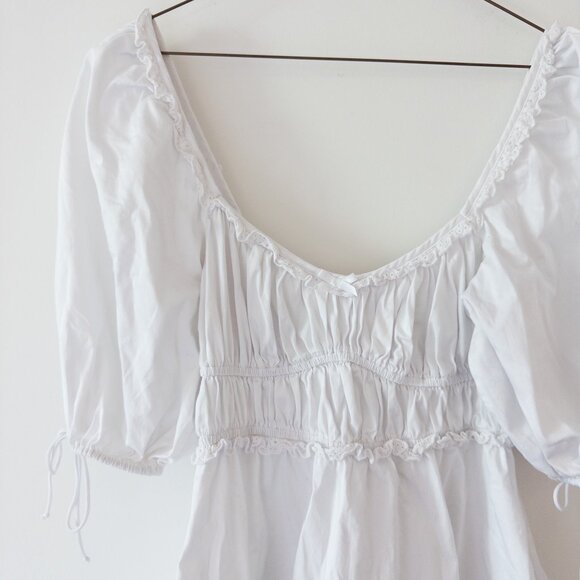 For Love and Lemons Jackson White Mini Dress Size S - Picture 9 of 12
